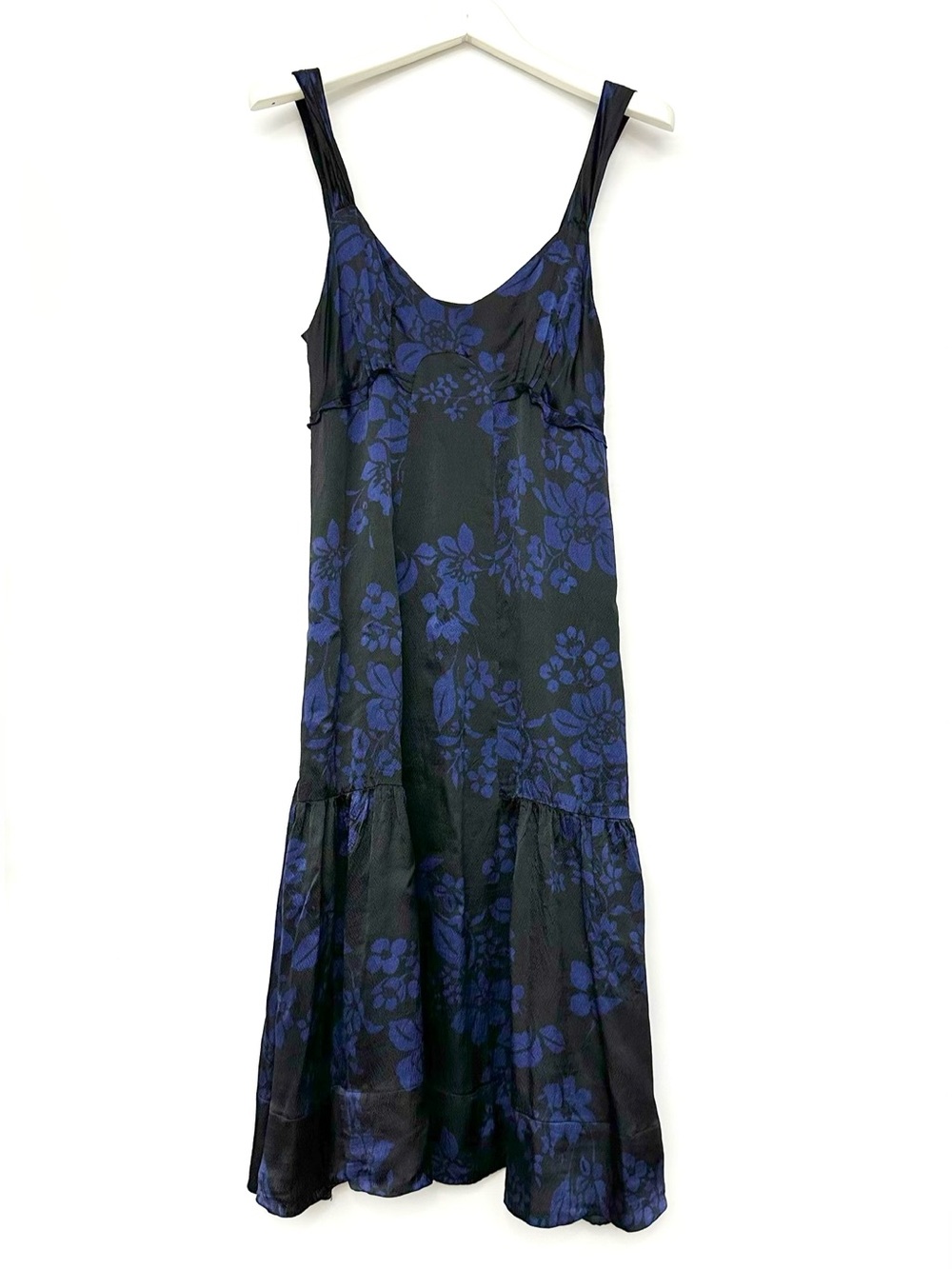 Jigsaw SILK Blue Floral Dress - Vintage